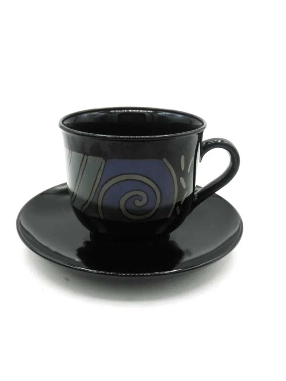 Tampico by Arcoroc Flat Cup and Saucer Set Service for 8 Pattern AOWTAM 16 Piece